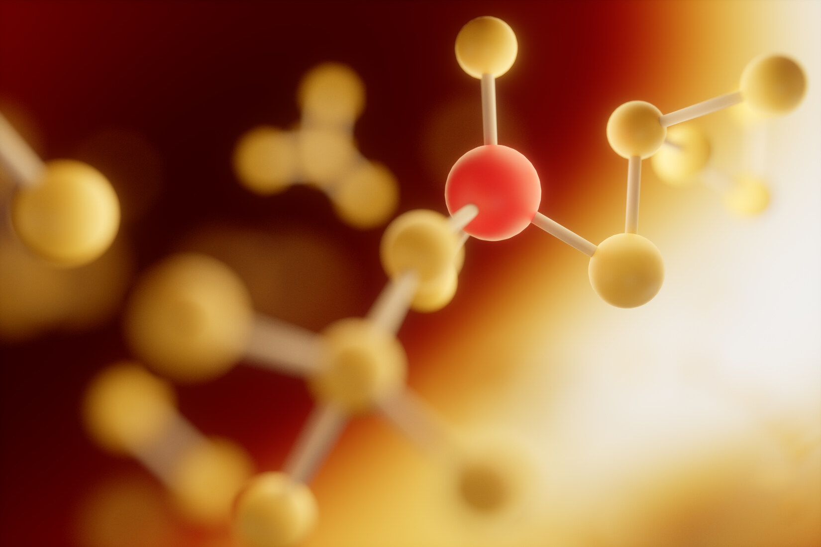 Molecular model structures representing synthetic chemical compounds