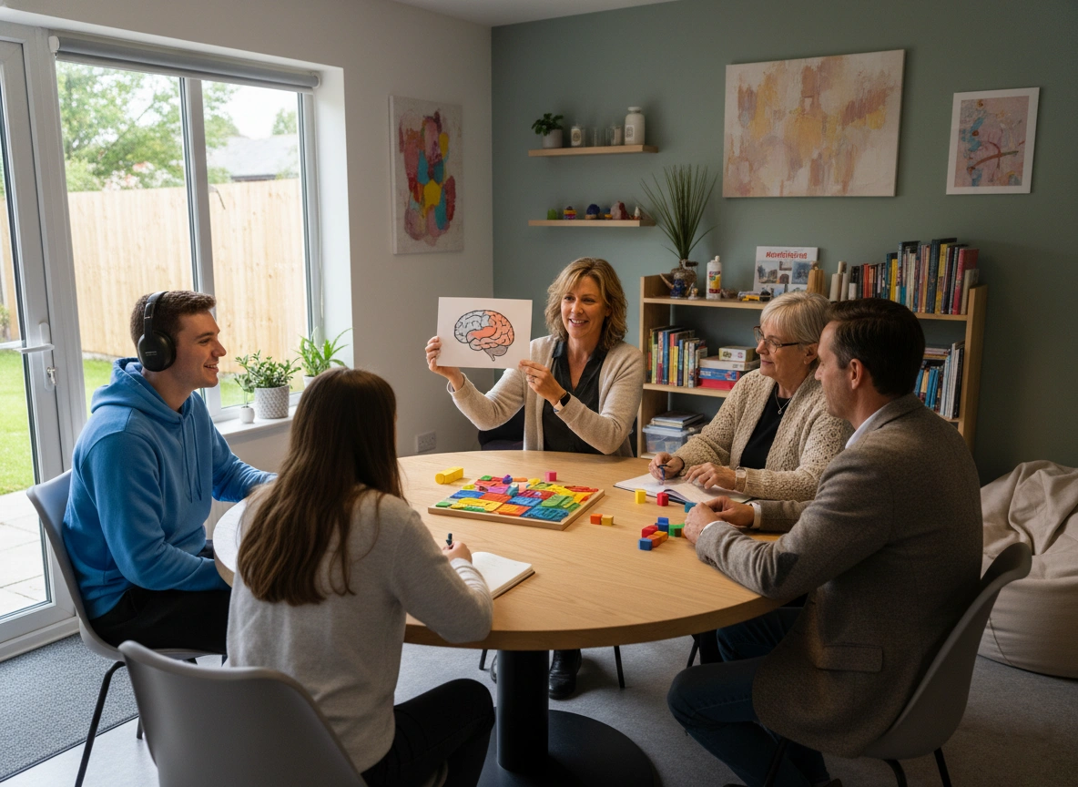 Quiet, low-stimulation treatment space suited to neurodivergent clients at Holina